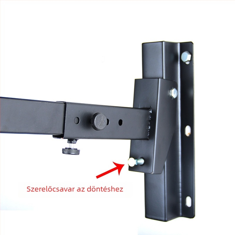 Projektor falra szerelhető tartóval és polccal — hidegen hengerelt acélból, kiegészítő TV-polcra