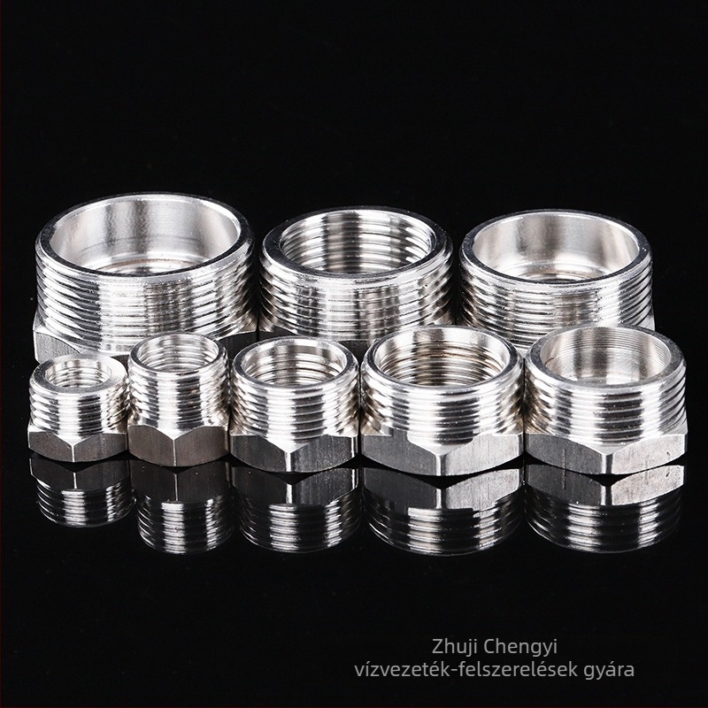 Rozsdamentes acél reduktorcső belső és külső menettel, 304-es minőségű acél