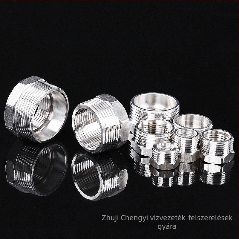 Rozsdamentes acél reduktorcső belső és külső menettel, 304-es minőségű acél