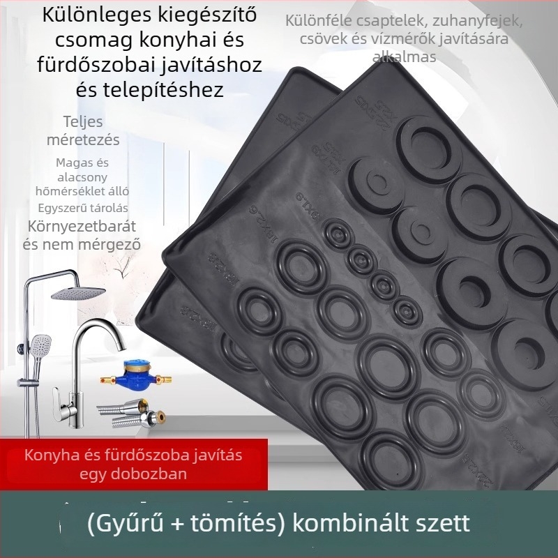 Gumi javító készlet konyhai csaptele szivárgásának javításához – O-gyűrűs tömítés, forgó szivárgásjavítás, 4–6 darabos tömítő készlet