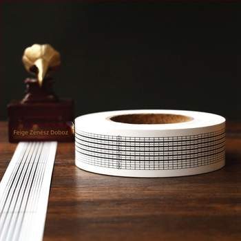 Flying Song DIY kézi hajtású zenedoboz papír szalag, 50 m üres tekercs, kompatibilis 15- és 30-hangjegyű dobozokhoz