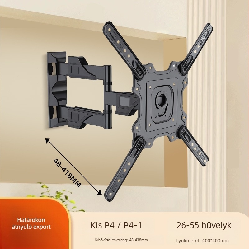 Televízió falra szerelhető tartó Xiaomi és TCL kijelzőkhöz – hidegen hengerelt acél váz, teherbírás 15 kg felett, modell SSXZ-P4-1