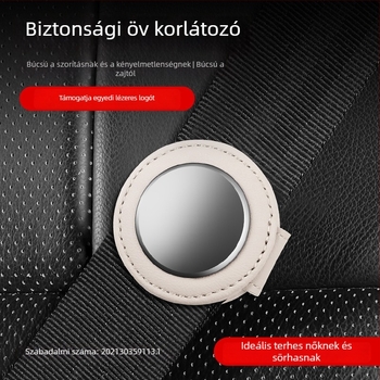 Autóöv-clip és feszítő limiter, mikroszálas bőr és cinkötvözet, modell 319-6, univerzális kompatibilitás, logó nyomtatás lehetséges