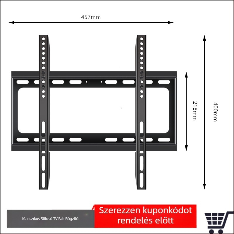 Univerzális televíziós falra szerelhető tartó, modell G-TYGJ, hidegen hengerelt acélból, teherbírás >15 kg, Yi Zhigu márka
