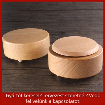 DIY zenei doboz alap – bükkfa, modern minimalist stílus, geometriai dekor, otthonra való berendezéshez