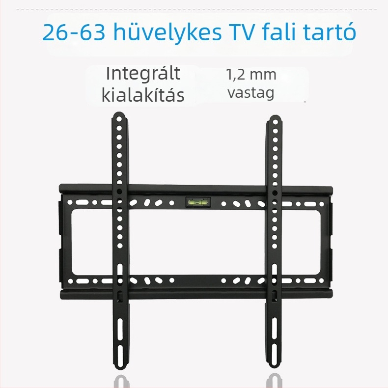 Ultra vékony LED/LCD tévé falra szerelhető tartó, mechanikus működtetés, hideg-hengerelt lemezből, univerzális kompatibilitás, teherbírás több mint 15 kg