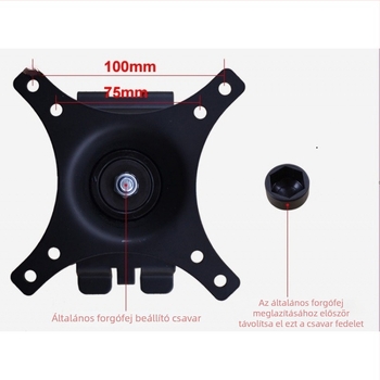 Számítógép-monitor falra szerelhető tartó, állítható acél tartó, 5 kg-ig, falra szerelhető