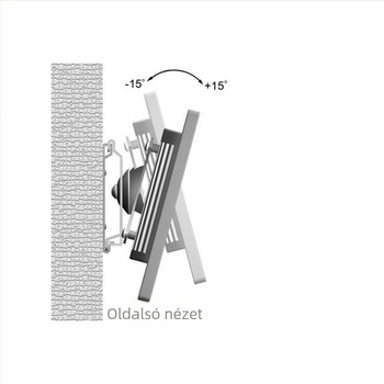 Számítógép-monitor falra szerelhető tartó, állítható acél tartó, 5 kg-ig, falra szerelhető