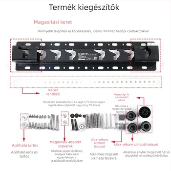 SU-WL450 TV falra szerelhető tartó Sony LCD TV-hez – univerzális, mechanikus vezérlés, 15 kg teher