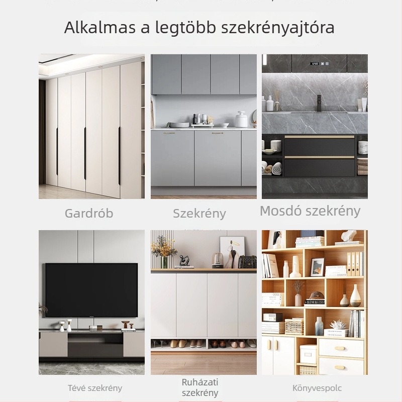 Snap-in rugós zár szekrényajtókhoz, műanyag, modell T6, a bútorok ajtóihoz és fiókjaihoz