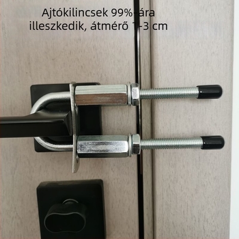 Kifelé nyíló ajtóhoz: rozsdamentes acél ajtó stopper, záróklipsz lopás elleni védelem, ütés elleni védelem utazáshoz