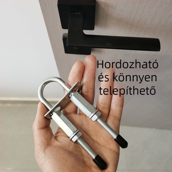 Kifelé nyíló ajtóhoz: rozsdamentes acél ajtó stopper, záróklipsz lopás elleni védelem, ütés elleni védelem utazáshoz