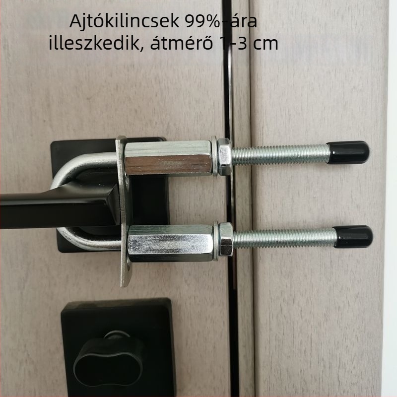 Kifelé nyíló ajtóhoz: rozsdamentes acél ajtó stopper, záróklipsz lopás elleni védelem, ütés elleni védelem utazáshoz