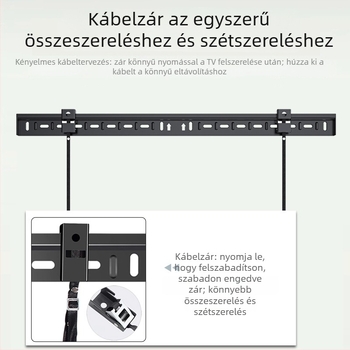JL-WH02A TV-fali tartó – univerzális, egyszerű falra szerelhető; anyag: hidegen hengerelt acél; tömeg: 1,3 kg; kompatibilis plazmatévékhez.