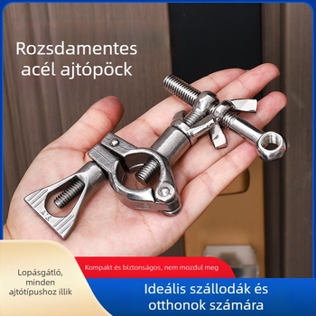 Felsőn szerelt ajtó stopper lánccal — rozsdamentes acél, felület: drótvágott hatás, típus: csat, szerelés: CT-03 lánc, modell FL-20240403001