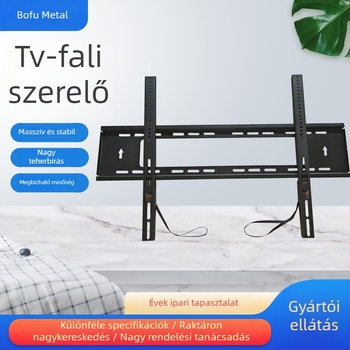Universális fali tartó TV-hez és LCD monitorhoz — hideg-hengerelt acélváz, kompatibilis Smart TV, egyszerű fali tartó, kód 002