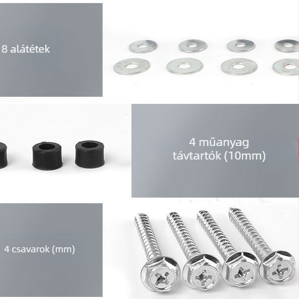 TV falra szereléséhez való csavarszett, expanziós csavarok, modell 816, TV-kiegészítők