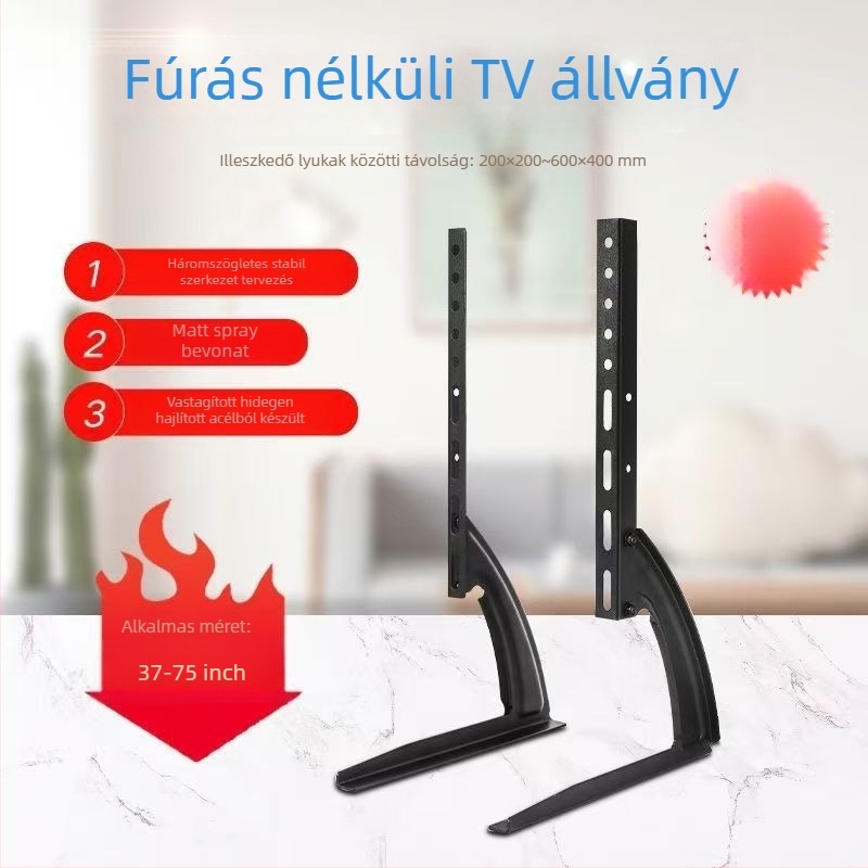 LCD TV talpállvány – fém, univerzális lapos képernyős TV-khez, Modell Dz809