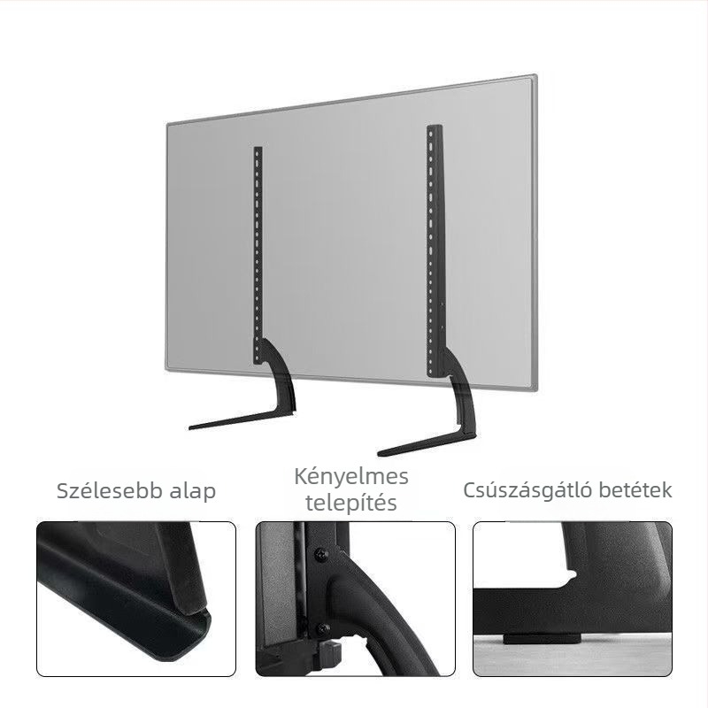 LCD TV talpállvány – fém, univerzális lapos képernyős TV-khez, Modell Dz809