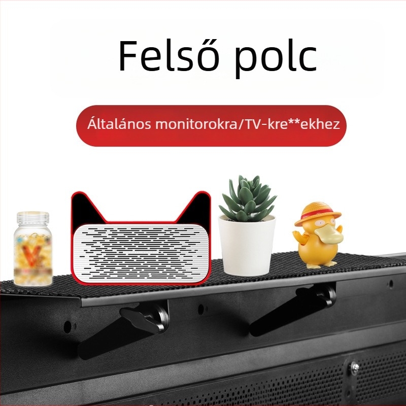 Fali tartó televízióhoz és LCD monitorhoz, set-top boxhoz – fúrás nélküli, mechanikus vezérlés, CS106, Cocheng