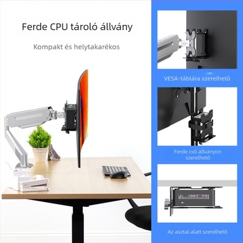 Yan Ercheng ZJJ002 mini PC-ház tartó VESA panellel MATX/ITX-kompatibilis