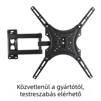 Személyre szabott TV állvány falra szerelhető teleszkópos tartóval — mechanikus vezérlés, vas váz, modell Customized-117b/117b-2, teherbírás több mint 15 kg