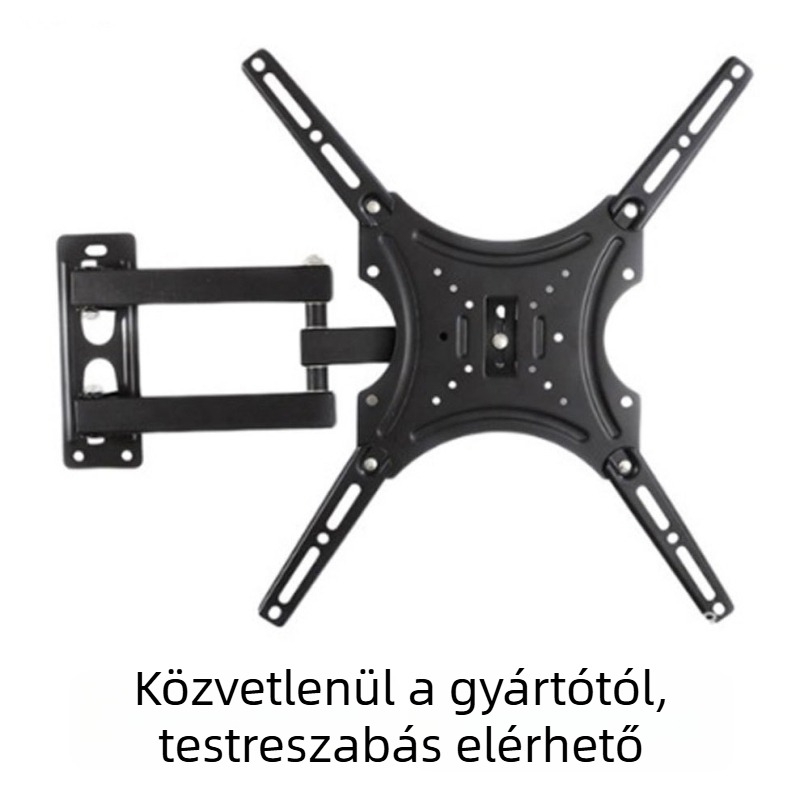 Személyre szabott TV állvány falra szerelhető teleszkópos tartóval — mechanikus vezérlés, vas váz, modell Customized-117b/117b-2, teherbírás több mint 15 kg