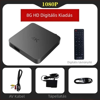 TV-hez való set-top box, két sávos 5G, Android rendszer, HDMI 1080p kimenet, 1GB RAM, 8GB belső tárhely