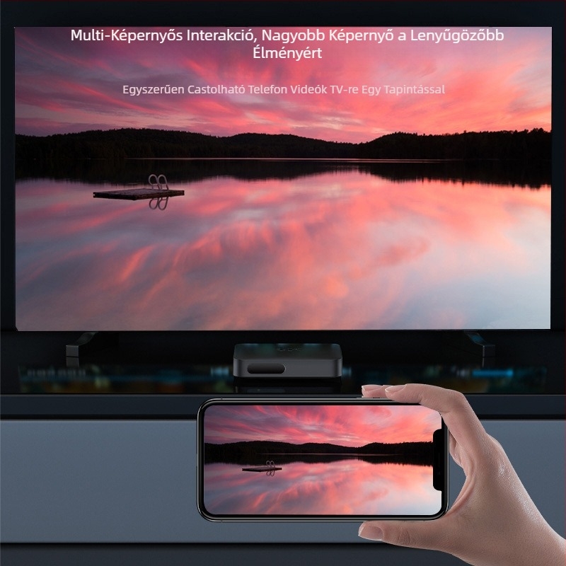 TV-hez való set-top box, két sávos 5G, Android rendszer, HDMI 1080p kimenet, 1GB RAM, 8GB belső tárhely