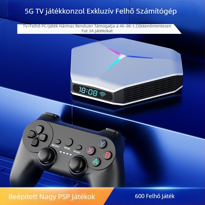 X10 Kettős rendszerű otthoni TV-s játékkonzol, Set-top Box, 5G felhő PC, PSP 4K HD doboz, e-sport