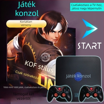 Kettős rendszerű 4K hálózati tévés játék eszköz, vezeték nélküli, két játékos számára