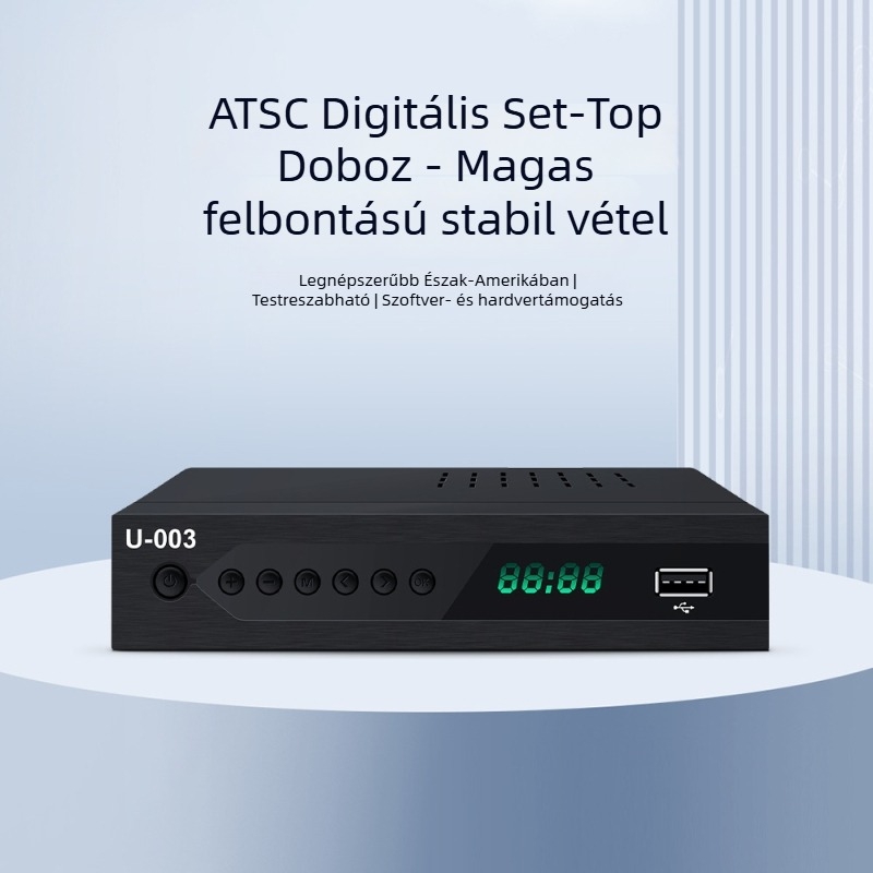 ATSC digitális set-top box GX6605S, 1080p, USB/WiFi/HDMI/AV/Koaxiális, beépített flash memória, 512MB RAM