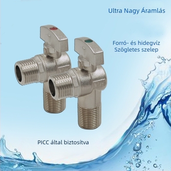 Réz anyagú 3-utas golyóscsap, 20 mm belső átmérő, 1,6 MPa, menetes csatlakozás, melegvíz rendszerhez