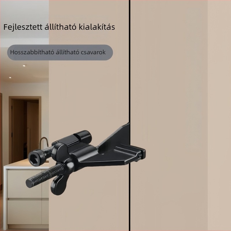 Láncos ajtózáró rozsdamentes acélból, falra szerelhető, modell 1752, kézi működtetés