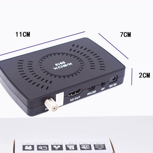 Mini DTMB set-top box Kaiboshi D919 (HDMI, AV; Tömeg 0.3)