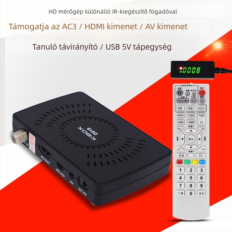 Mini DTMB set-top box Kaiboshi D919 (HDMI, AV; Tömeg 0.3)