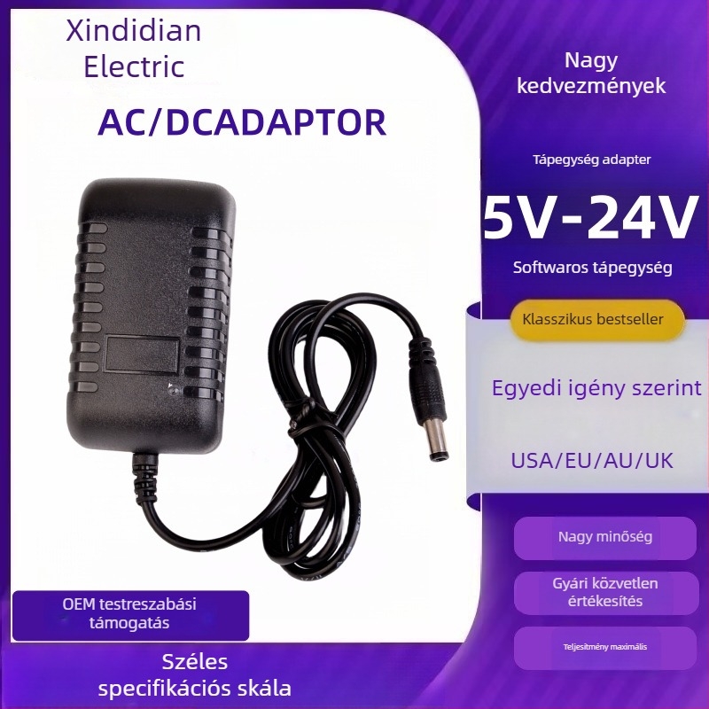 Többkimenetes tápegység: 12V1A, 12V2A, 5V1A, 6V1A, 9V2A – kapcsolóüzemű tápegység kozmetikai tükörhöz, LED-szalaghoz és motorokhoz