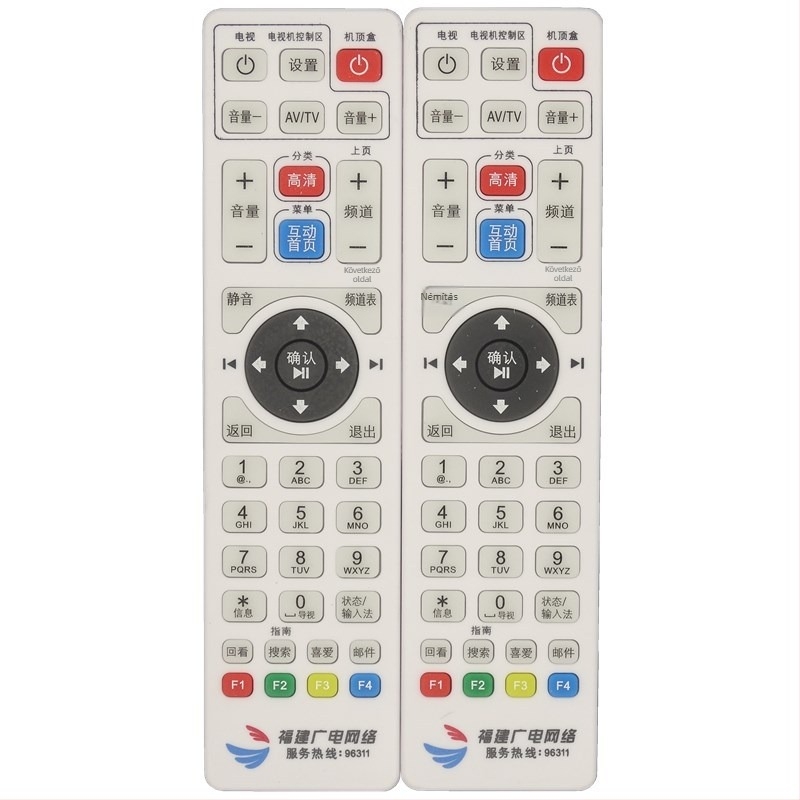 TV-set-top box távirányító, modell JZ-YK-01358, 10 m hatótávolság, SD/HD univerzális