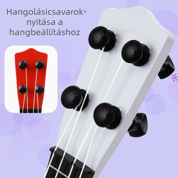 Műanyag gyermekeknek készült gitár/ukulele – oktató játék 4-6 éveseknek, eredet Shantou, Guangdong