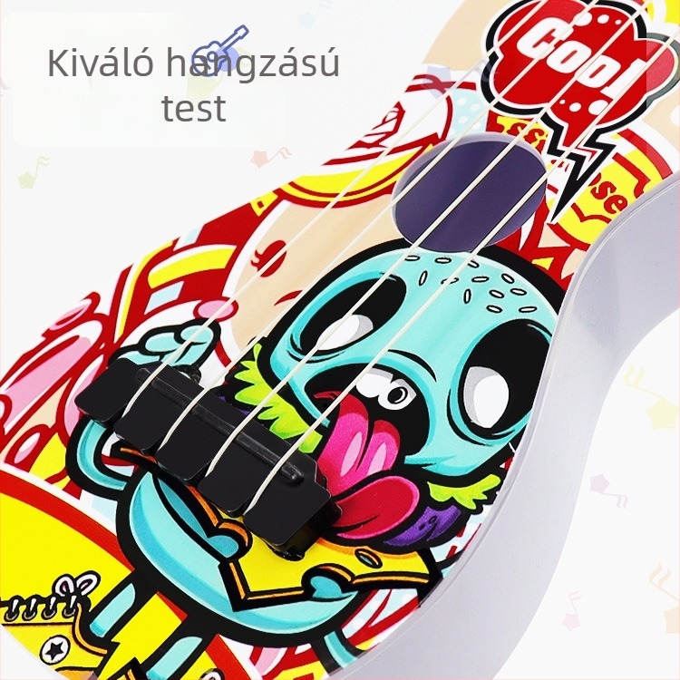 Műanyag gyermekeknek készült gitár/ukulele – oktató játék 4-6 éveseknek, eredet Shantou, Guangdong