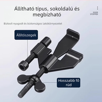Butterfly ajtó stopper, cink ötvözet, láncos kivitel, falra szerelhető, kézi működtetés