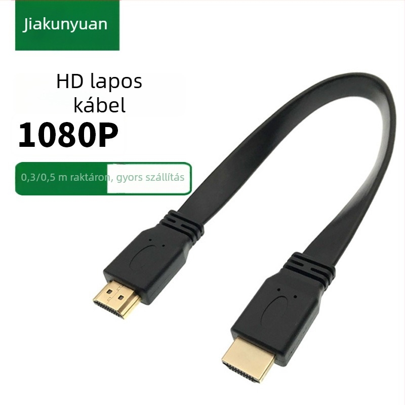 HDMI lapos kábel 0,3–0,5 m set-top box és projektor