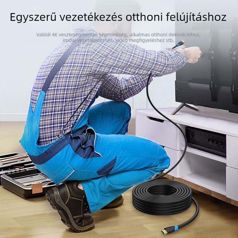 Mindpure HDMI-kábel 4K60Hz, 1,5 m, HDMI 2.0, aranyozott, PC-hez, laptophoz, set-top boxhoz és projektorhoz