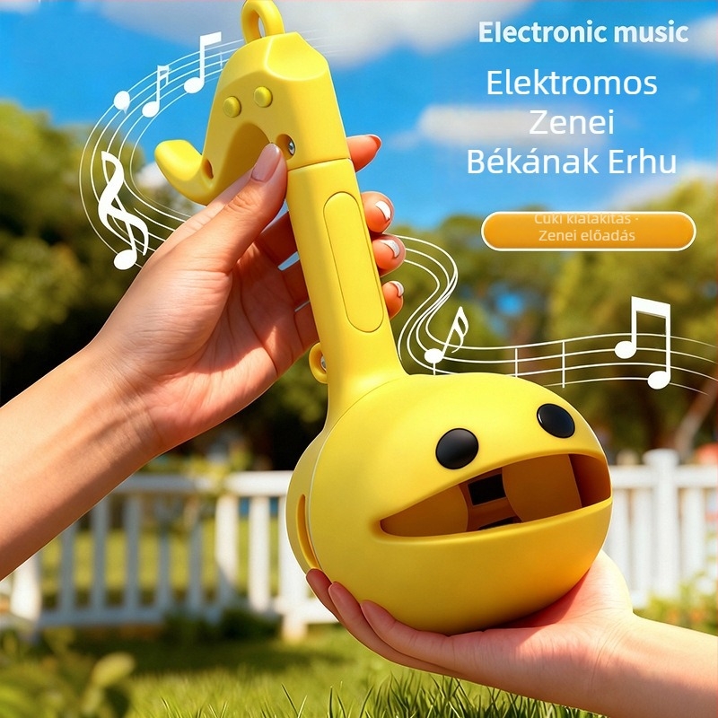 ERHU-hoz ihletett békalárva alakú elektronikus zenés játék gyerekeknek, műanyagból, 4–6 éveseknek, uniszex