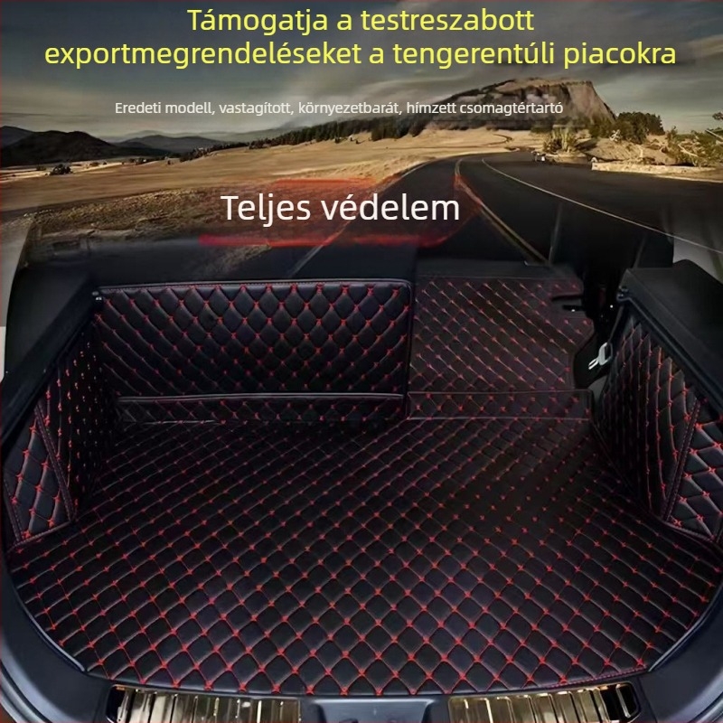 Bőrből készült csomagtartó-matrac magas oldalakkal, testreszabott az adott autóhoz