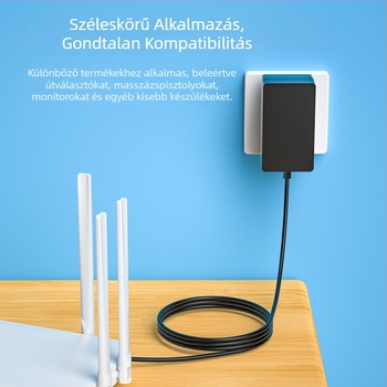 12V 3A tápegység, 36W, felügyeleti berendezésekhez, monitorokhoz és kamerákhoz