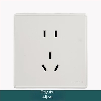 X4 sorozat önzáró falikimenet USB-vel és kapcsolóval, 5-portos USB kimenet, 220V, 10A, ón-foszfor bronz érintkezők, 100 000 elektromos élettartam