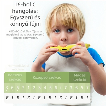 Kezdőknek szóló harmonika – műanyag, hallásfejlesztés, fehér dobozos csomagolás