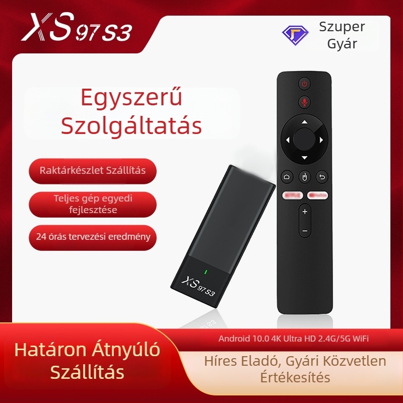 Xs97 S3bt Android TV Box — 1080p, négymagos A35, 2GB RAM, 8GB tárhely