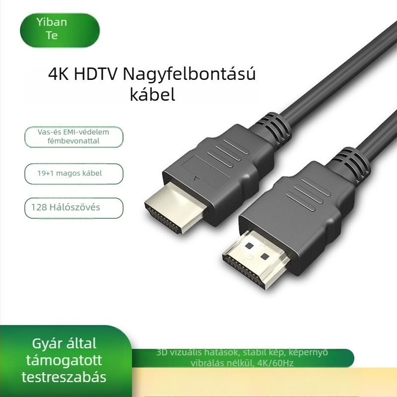 HDMI 2.0 4K kábel TV-hez nikkelezett csatlakozókkal és ötvözetes vezetővel
